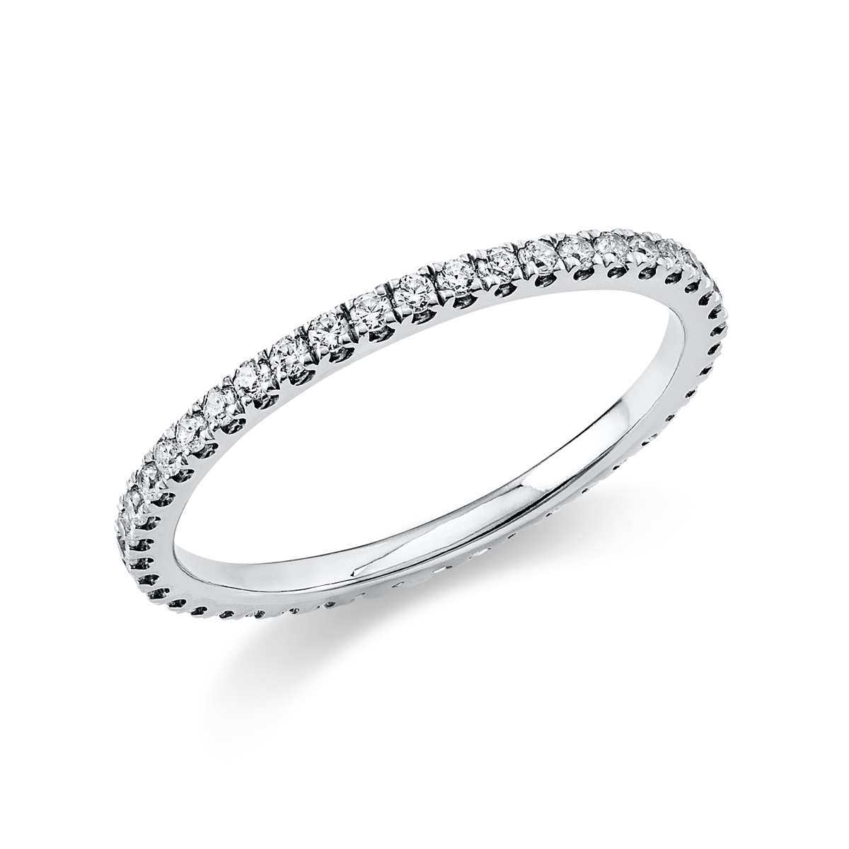 diamond full cut eternity full ring in white gold