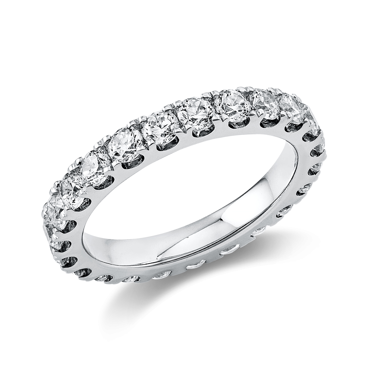 diamond full cut eternity full ring in platinum