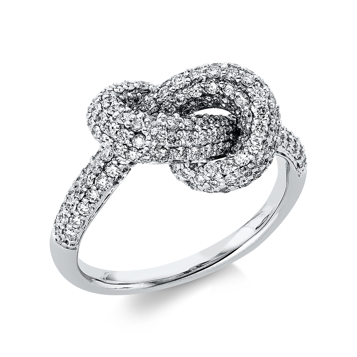 diamond full cut pavé ring in white gold