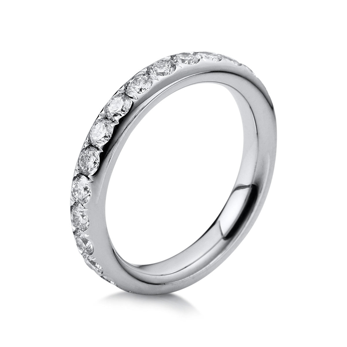 diamond full cut eternity full ring in white gold