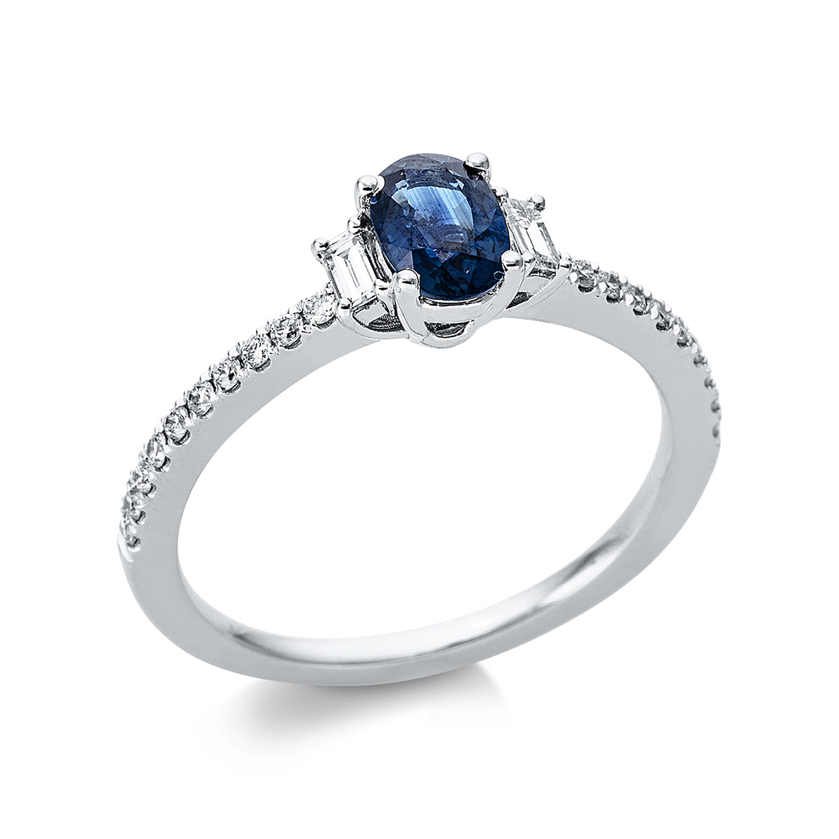 Klassieke ring met gekleurde steen - 1BL13