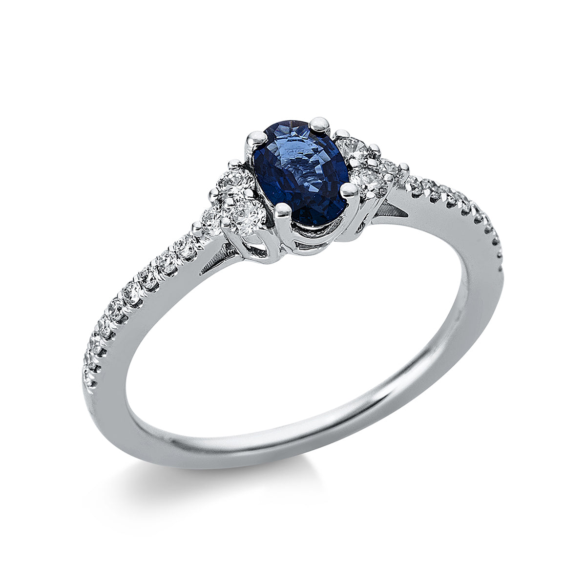 Klassieke ring met gekleurde steen - 1BL14