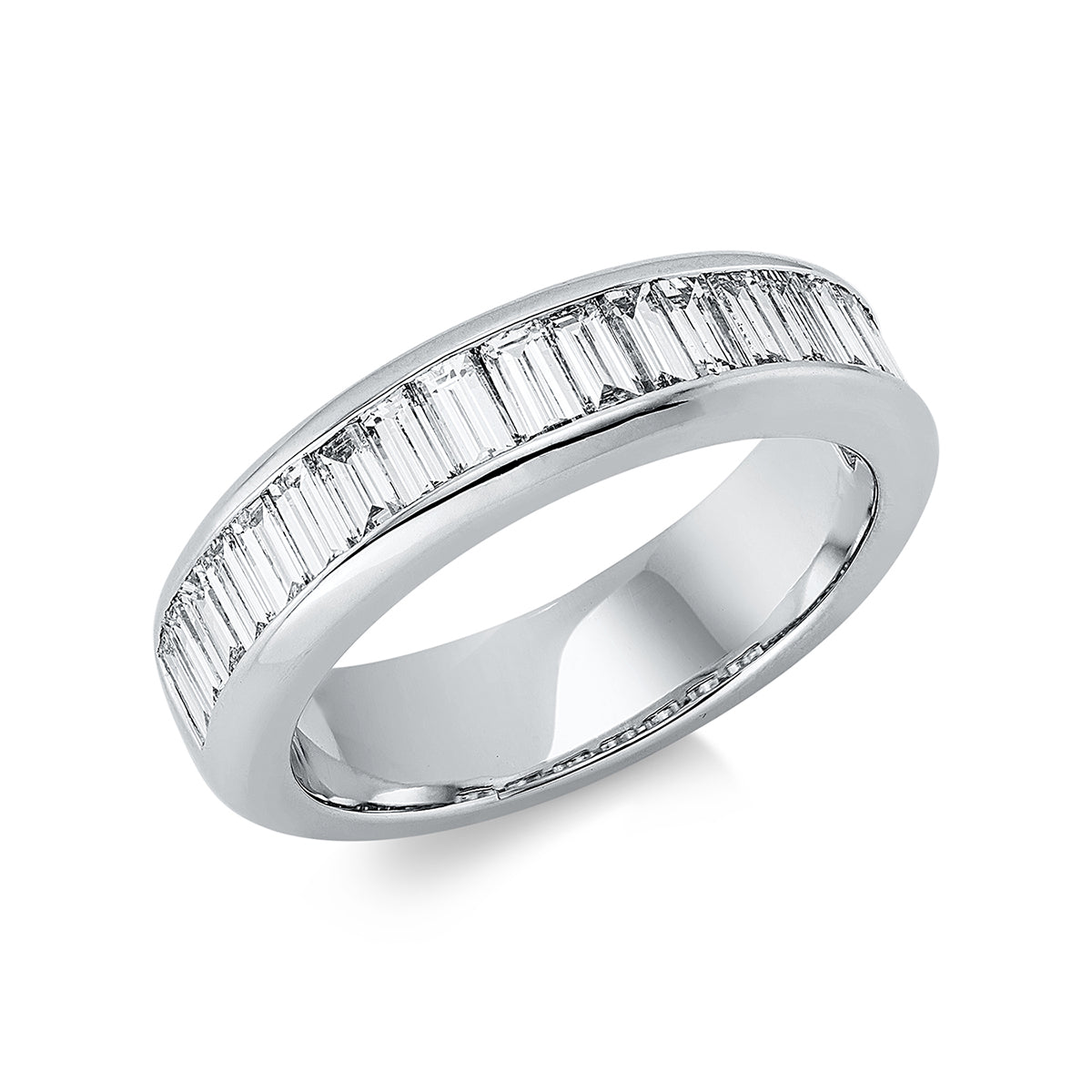 baguette baguette ring in platinum