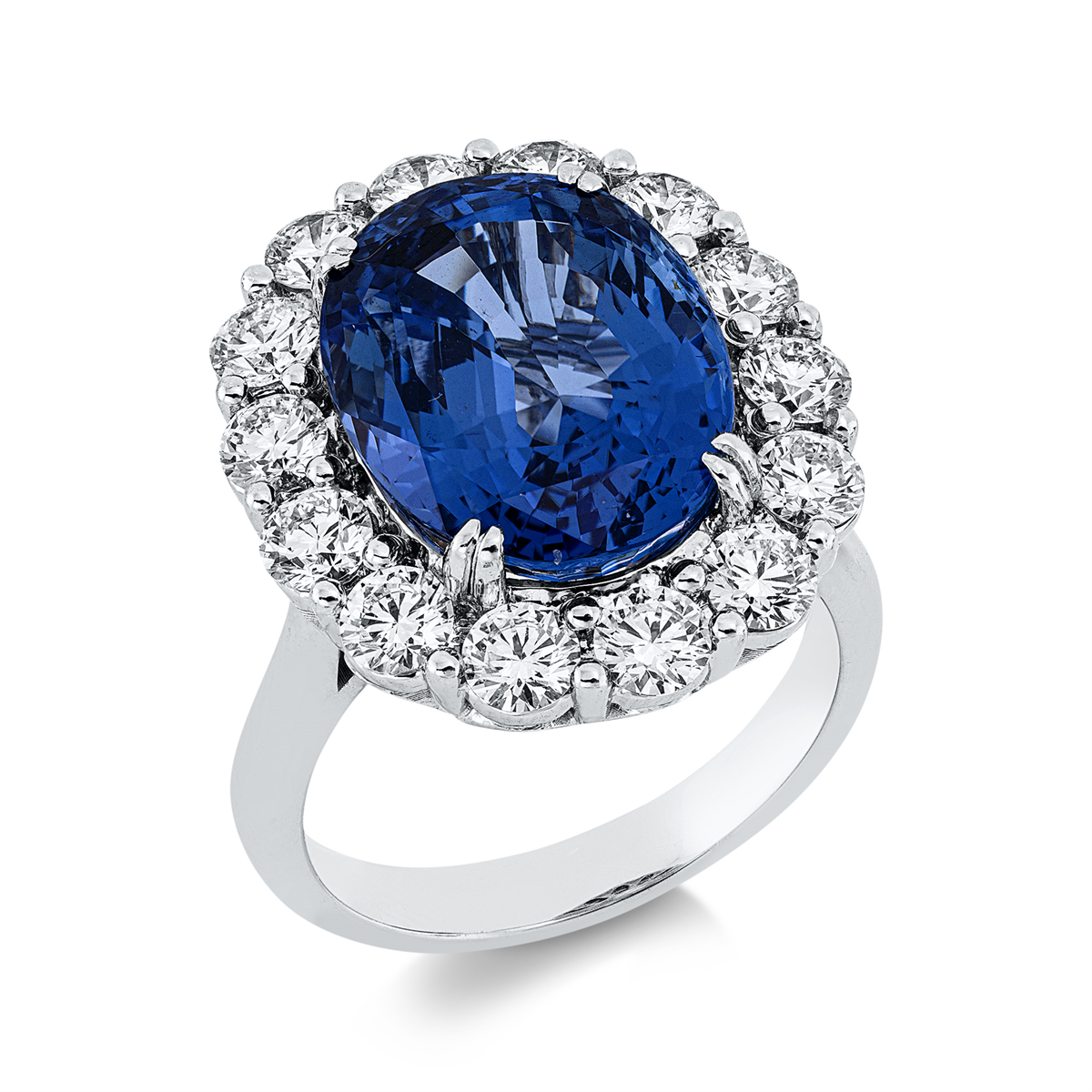 Klassieke ring met gekleurde steen - 1BZ04