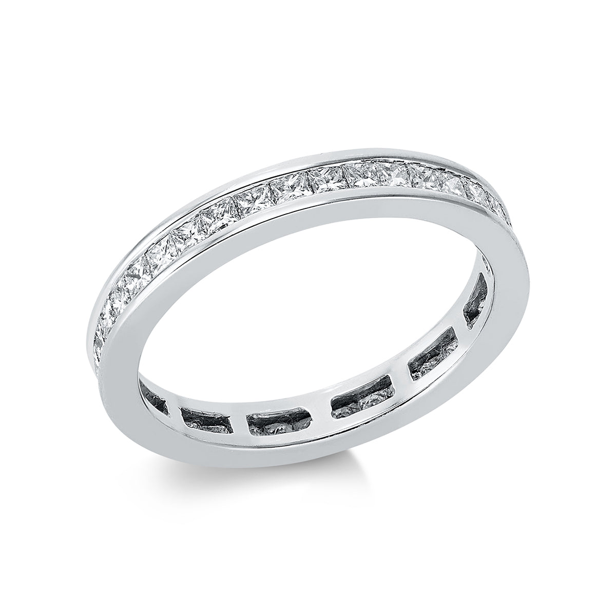 princess eternity full ring in white gold