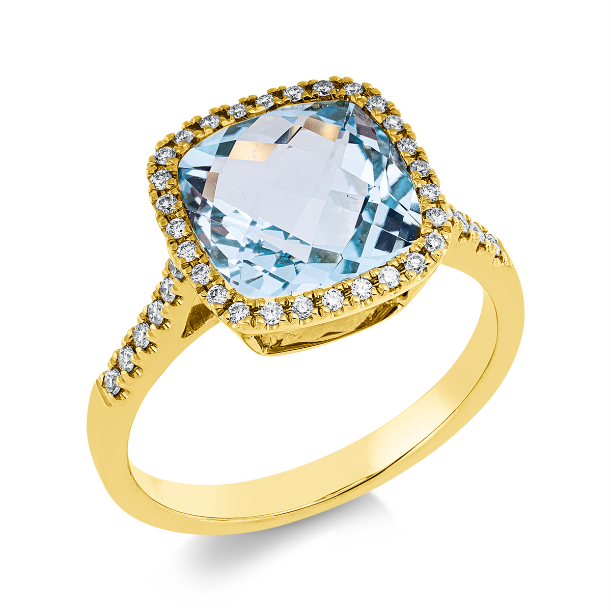 diamond full cut topaz colored stone fashion ring in yellow gold