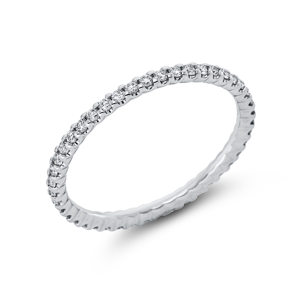 diamond full cut eternity full ring in white gold