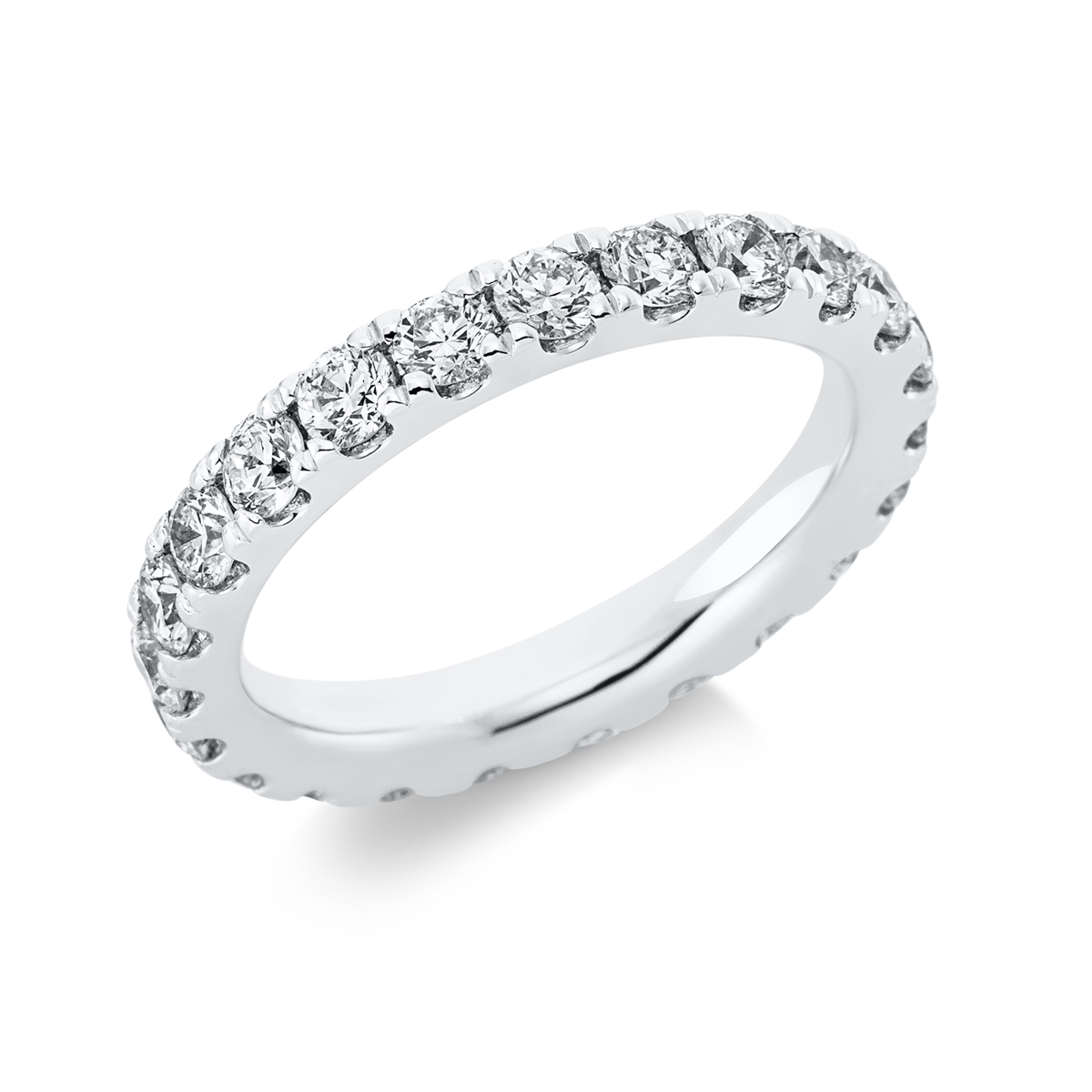 diamond full cut eternity full ring in platinum