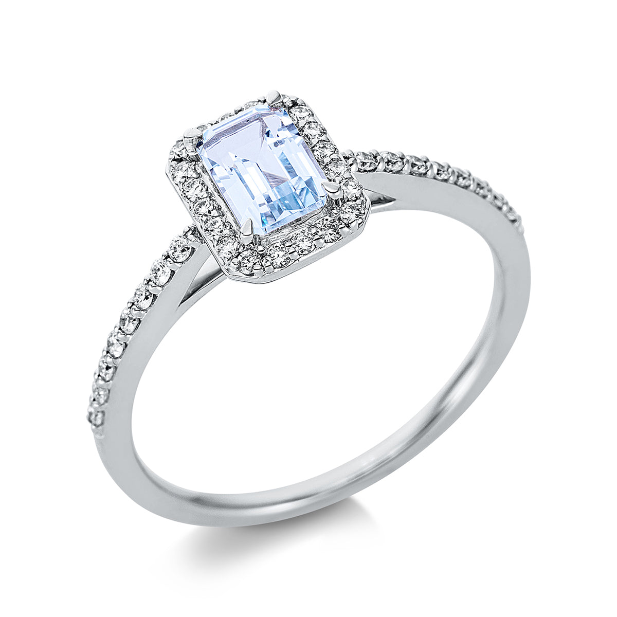 diamond full cut topaz colored stone fashion ring in white gold