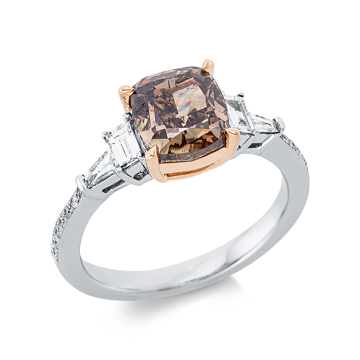 ring met gekleurde diamant - 1CI82