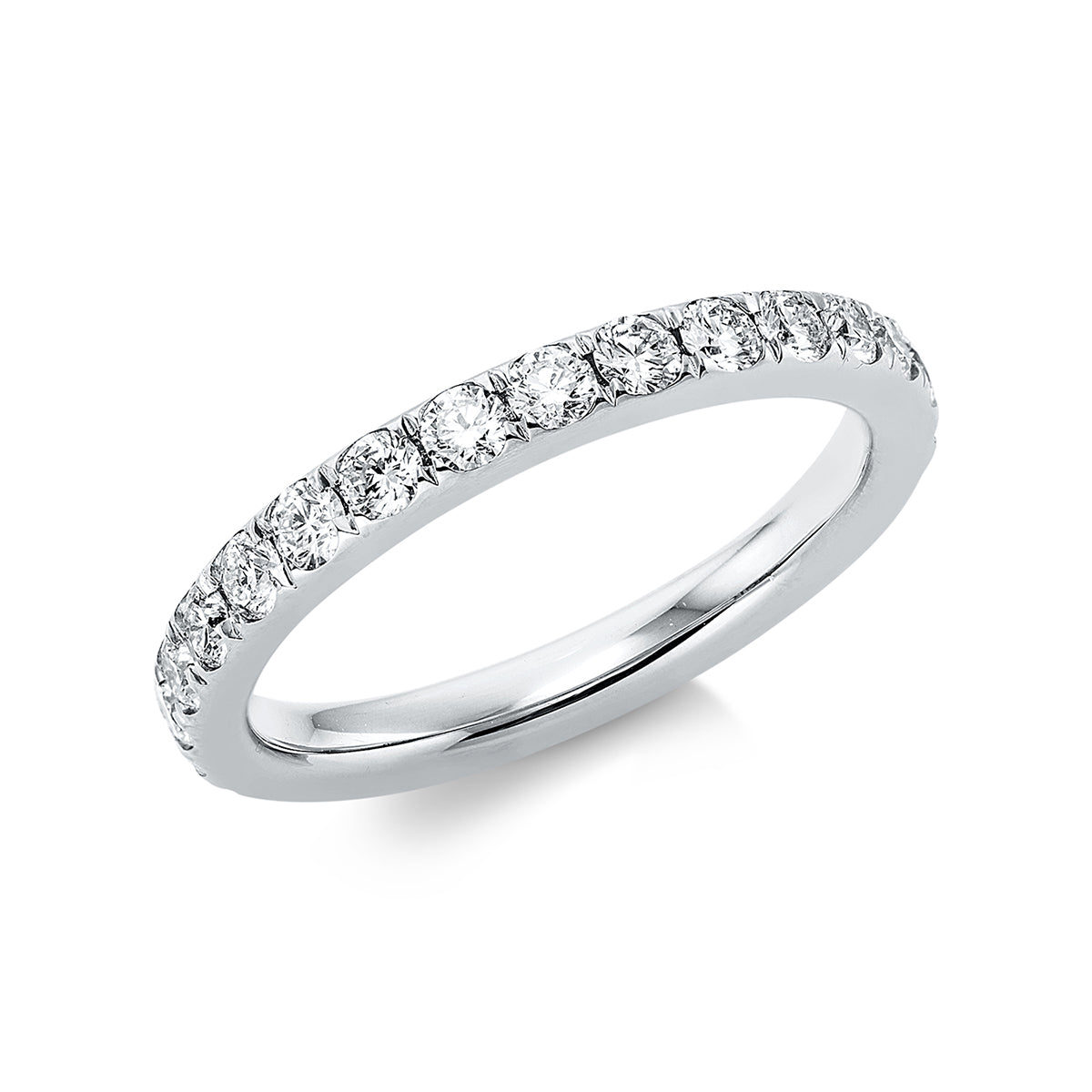 diamond full cut eternity full ring in white gold