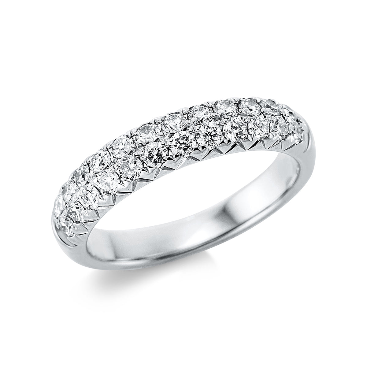 diamond full cut pavé ring in white gold