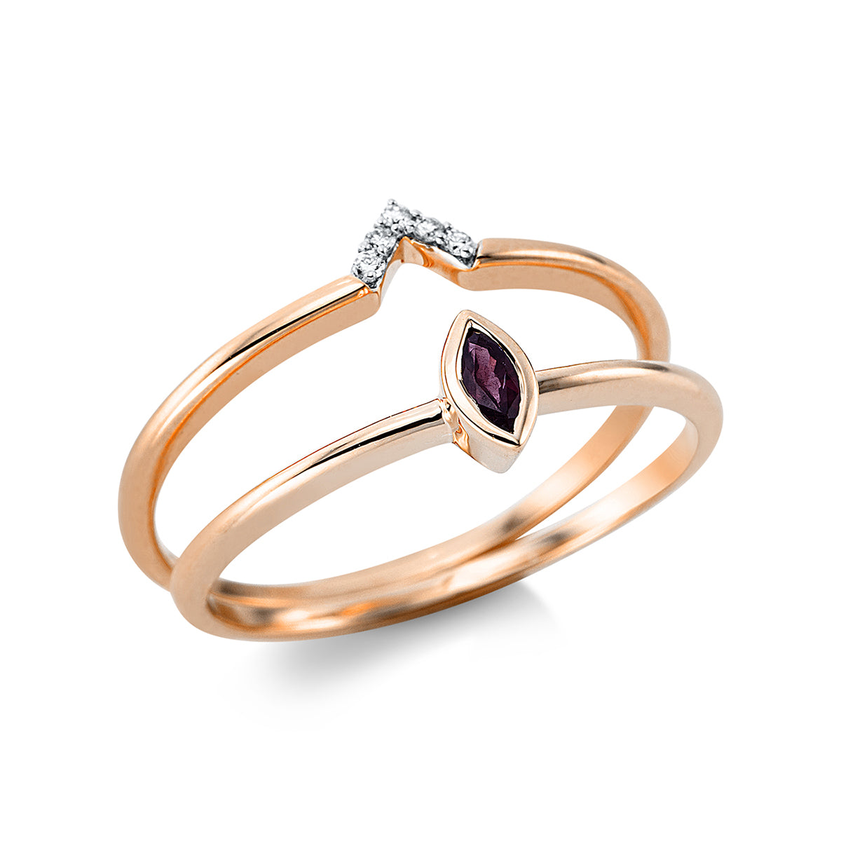 gekleurde steen klassieke ring - 1CP38