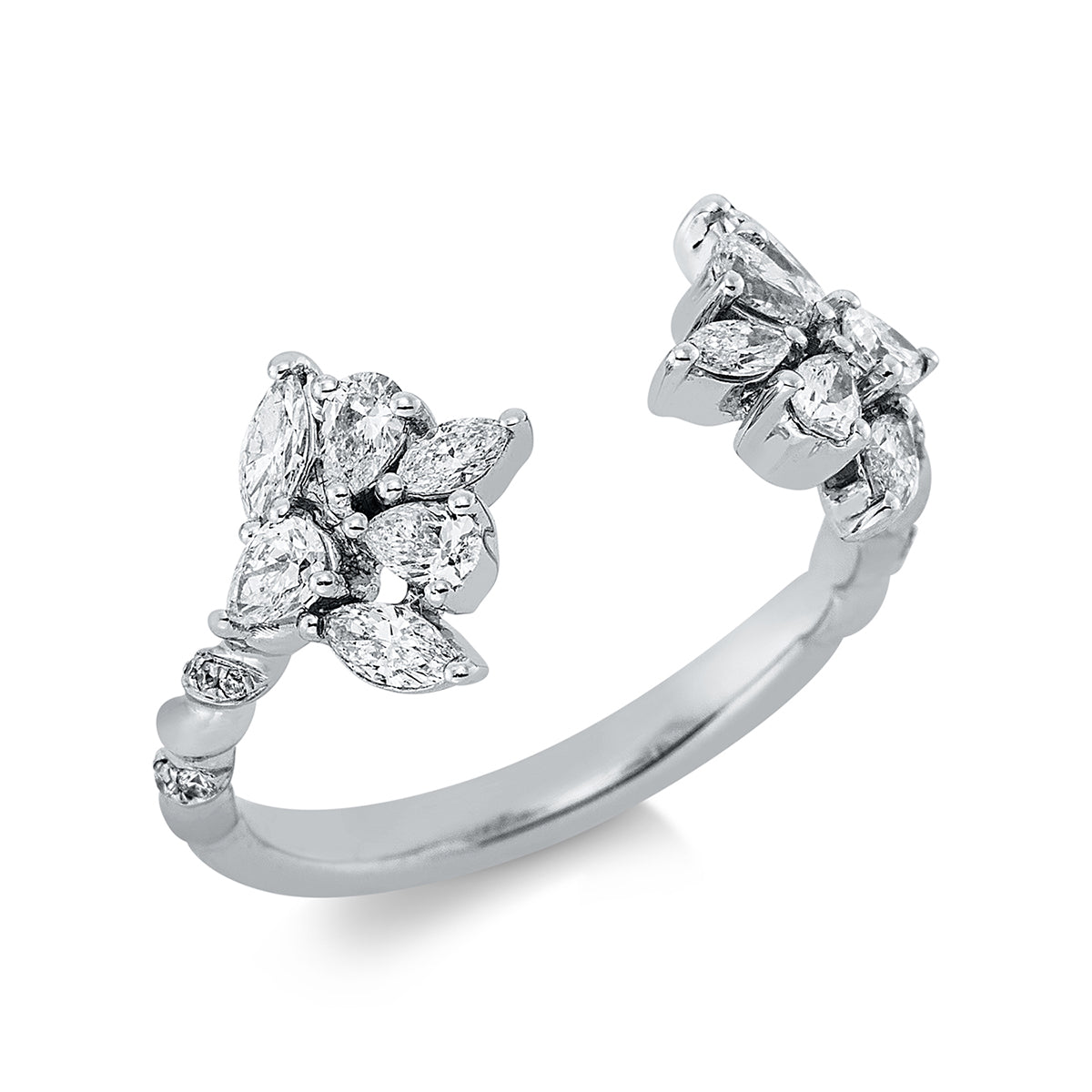 diamond full cut exclusive ring in white gold