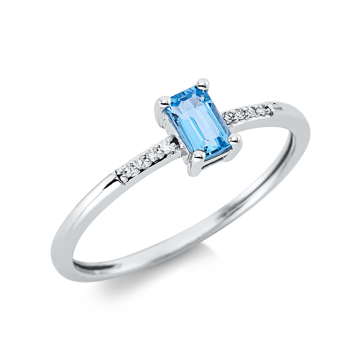 diamond single cut topaz colored stone fashion ring in white gold