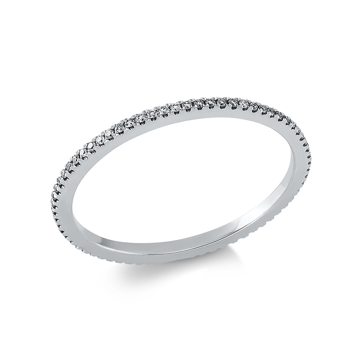 diamond full cut eternity full ring in white gold
