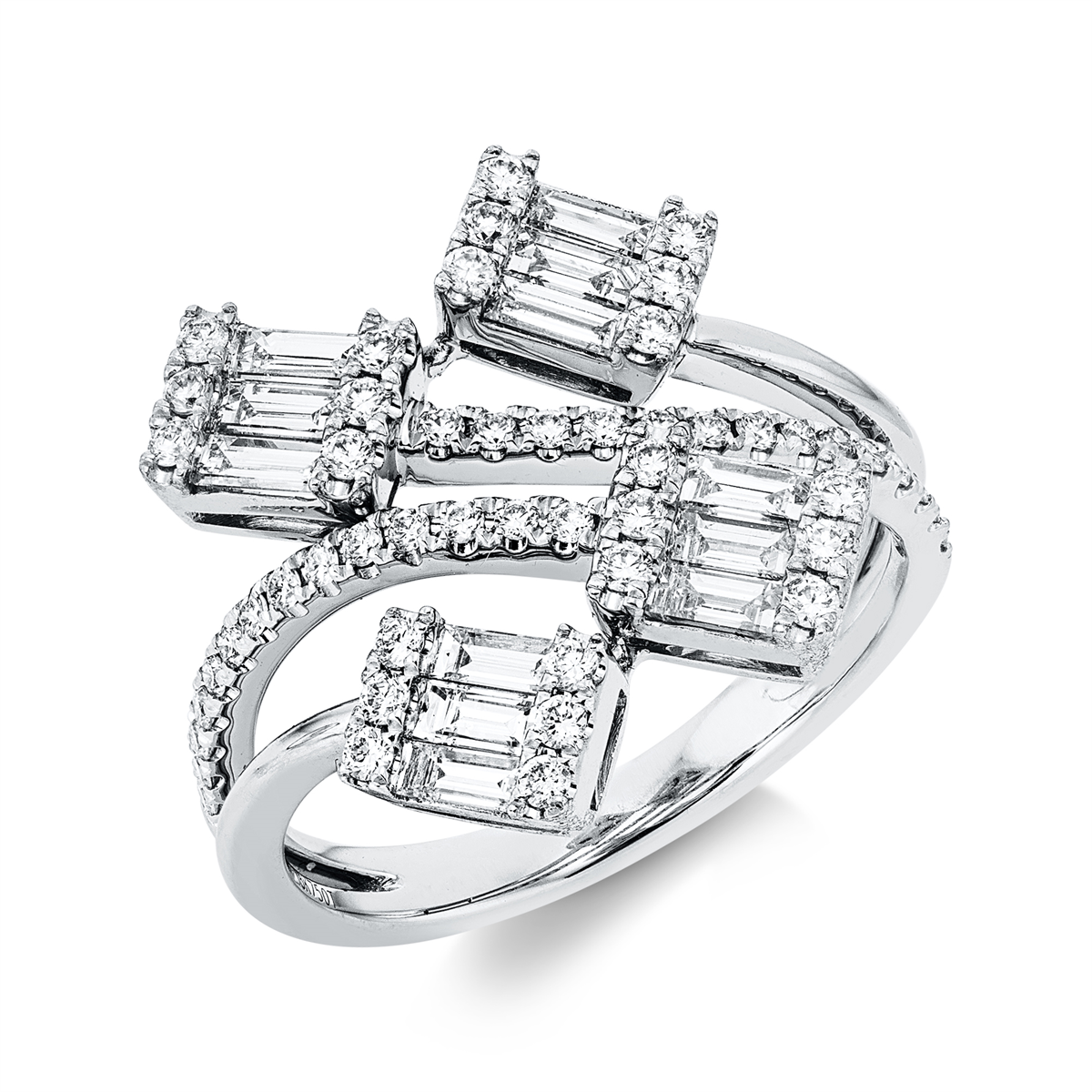 baguette illusie ring - 1DX18