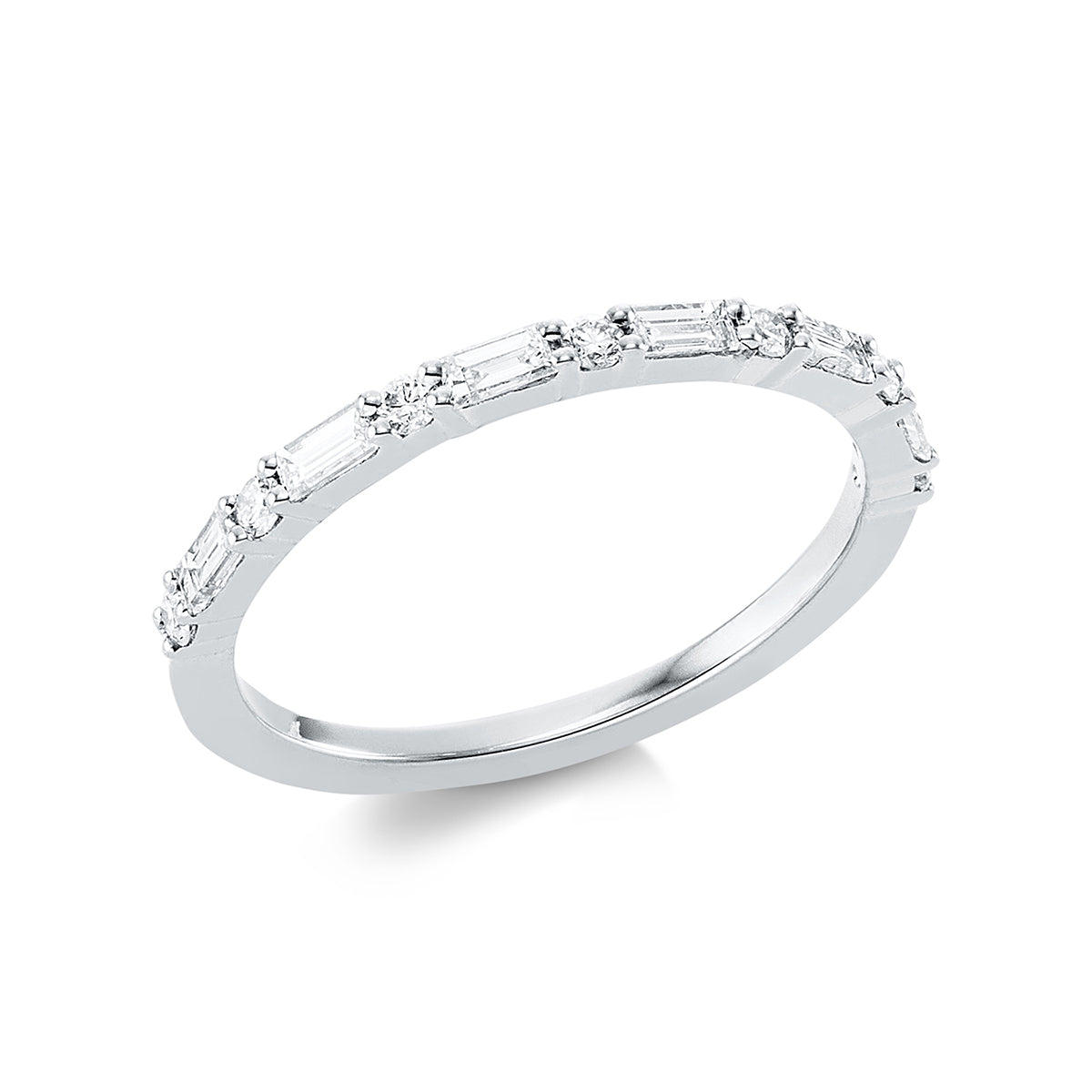diamond full cut modern woman ring in white gold