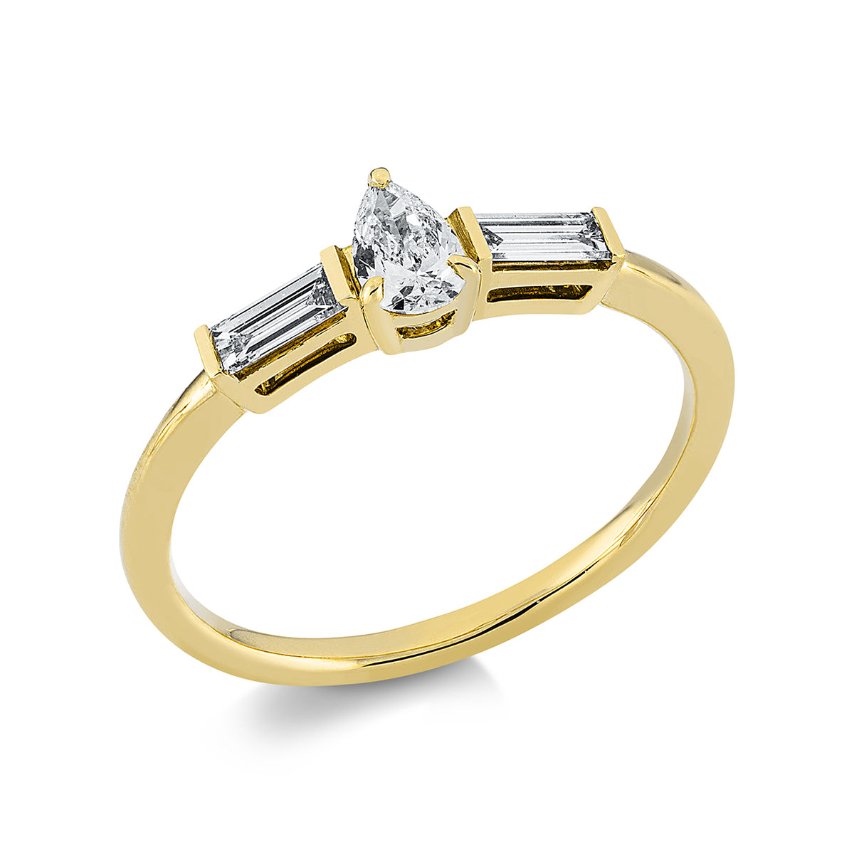 Solitaire ring met accentstenen - 1EA71