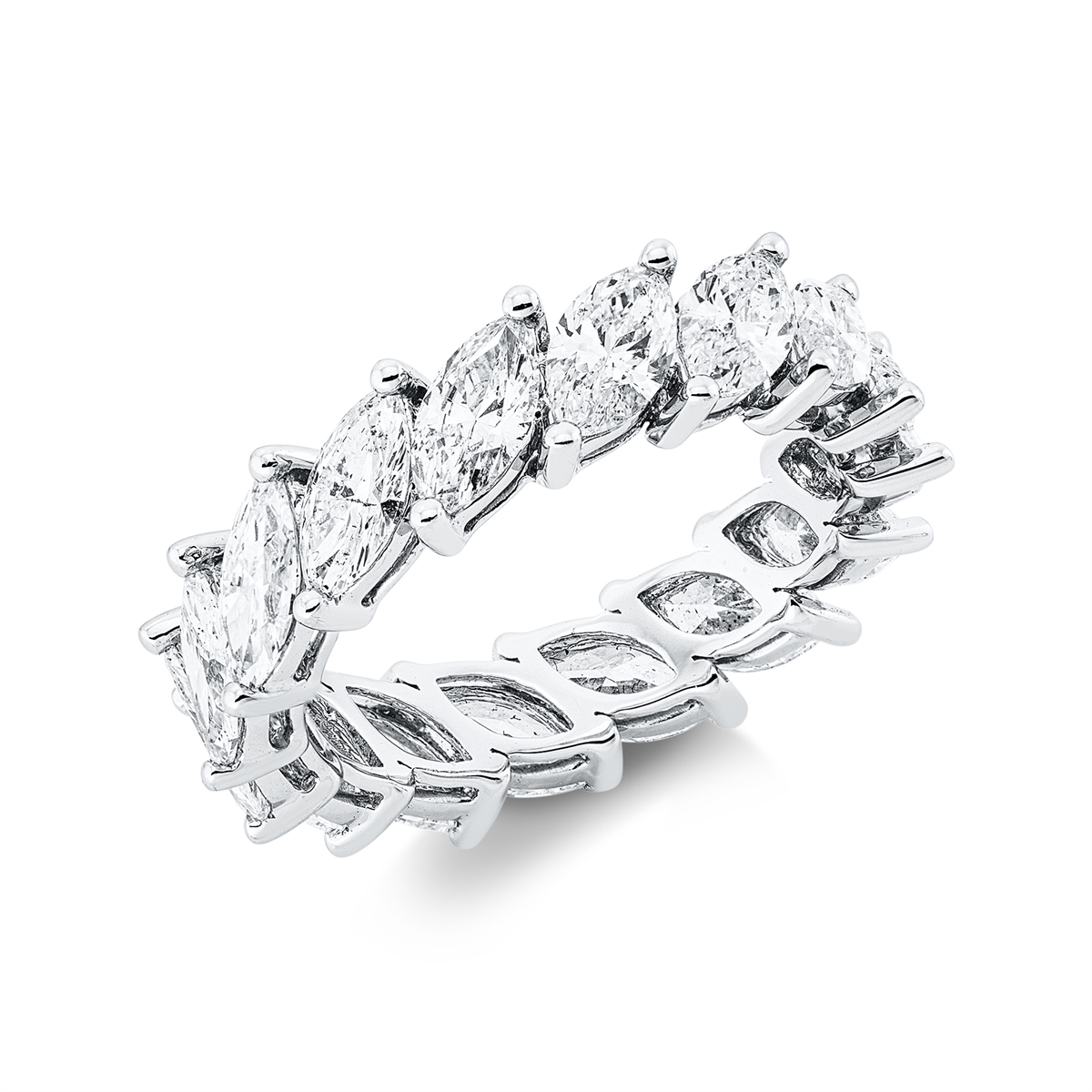 marquise exclusive ring in white gold
