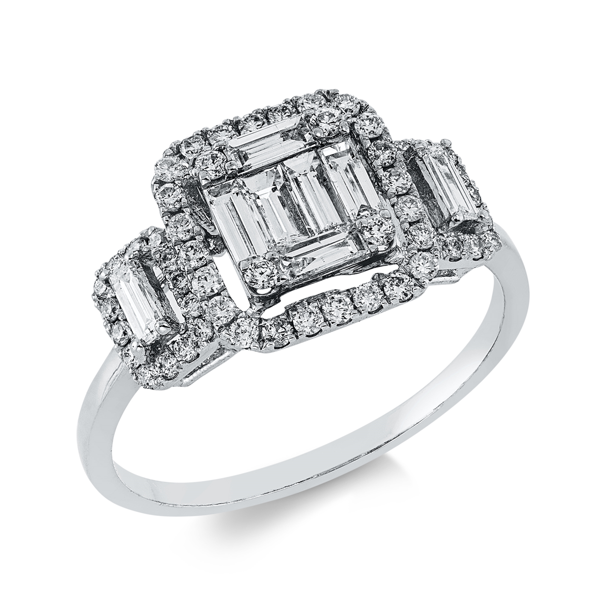 baguette illusie ring - 1EK76