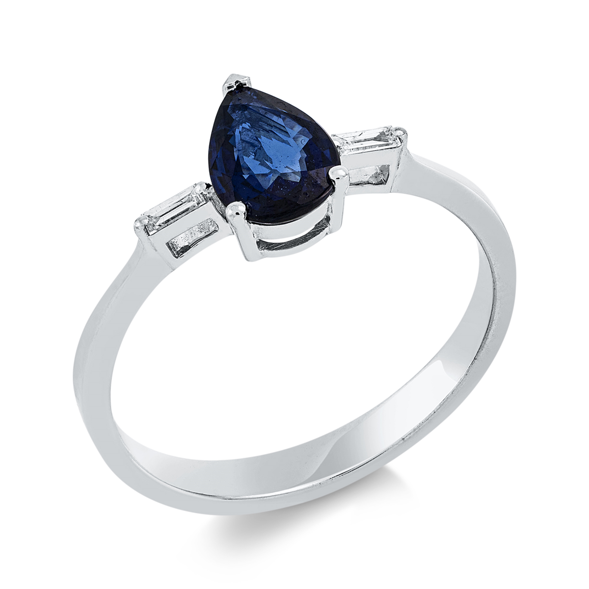 gekleurde steen klassieke ring - 1EK84