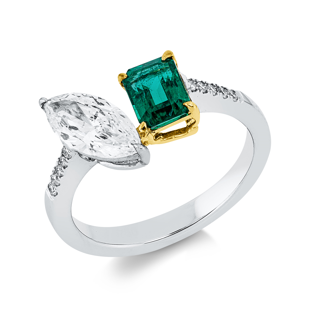 gekleurde steen klassieke ring - 1EL29