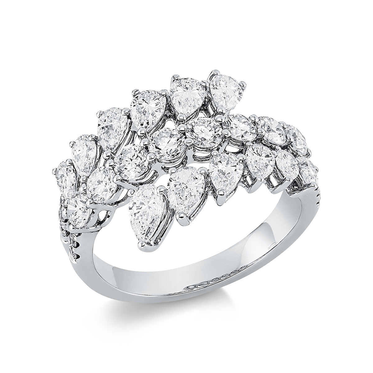 diamond full cut exclusive ring in white gold