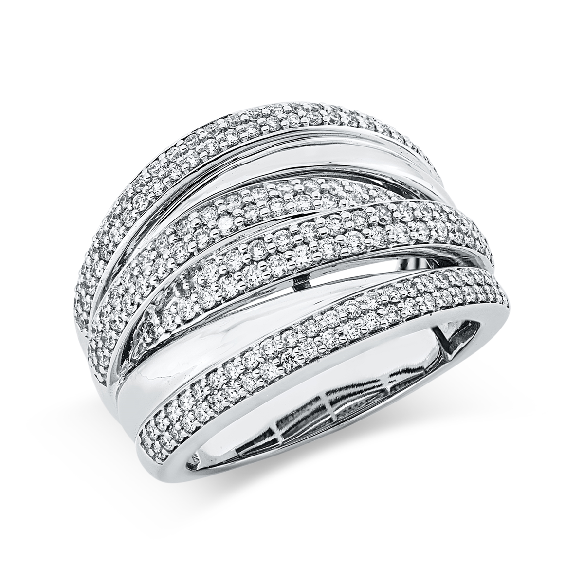 diamond full cut exclusive ring in white gold