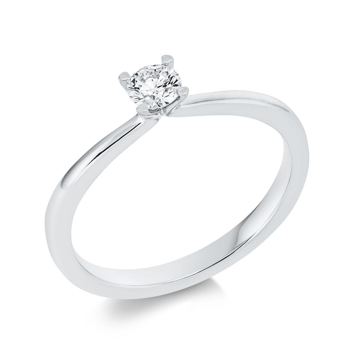 diamond full cut solitaire ring in platinum