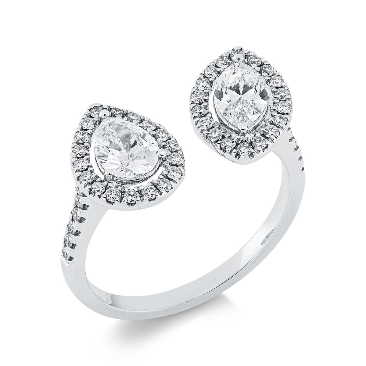 diamond full cut exclusive ring in white gold