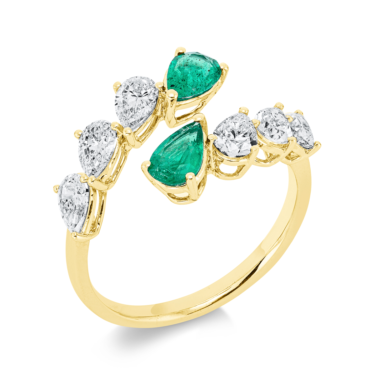 gekleurde steen klassieke ring - 1FG12