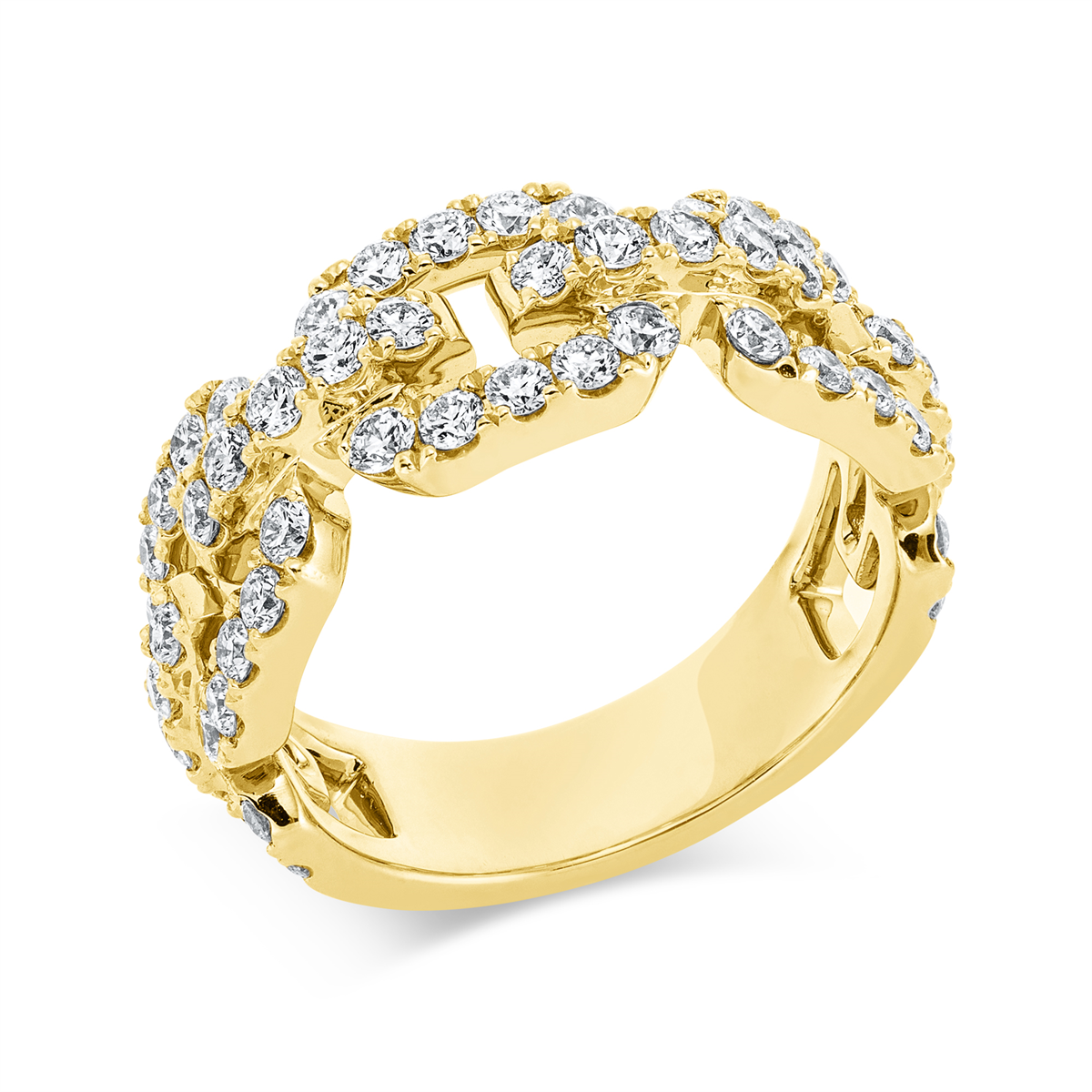 diamond full cut exclusive ring in yellow gold