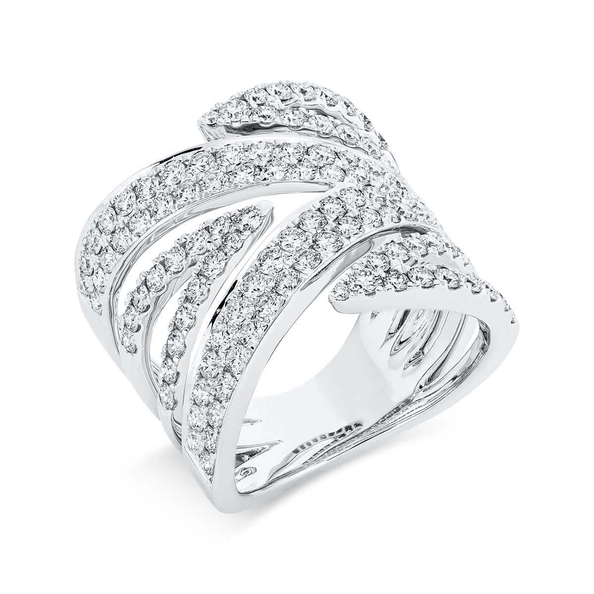 diamond full cut exclusive ring in white gold