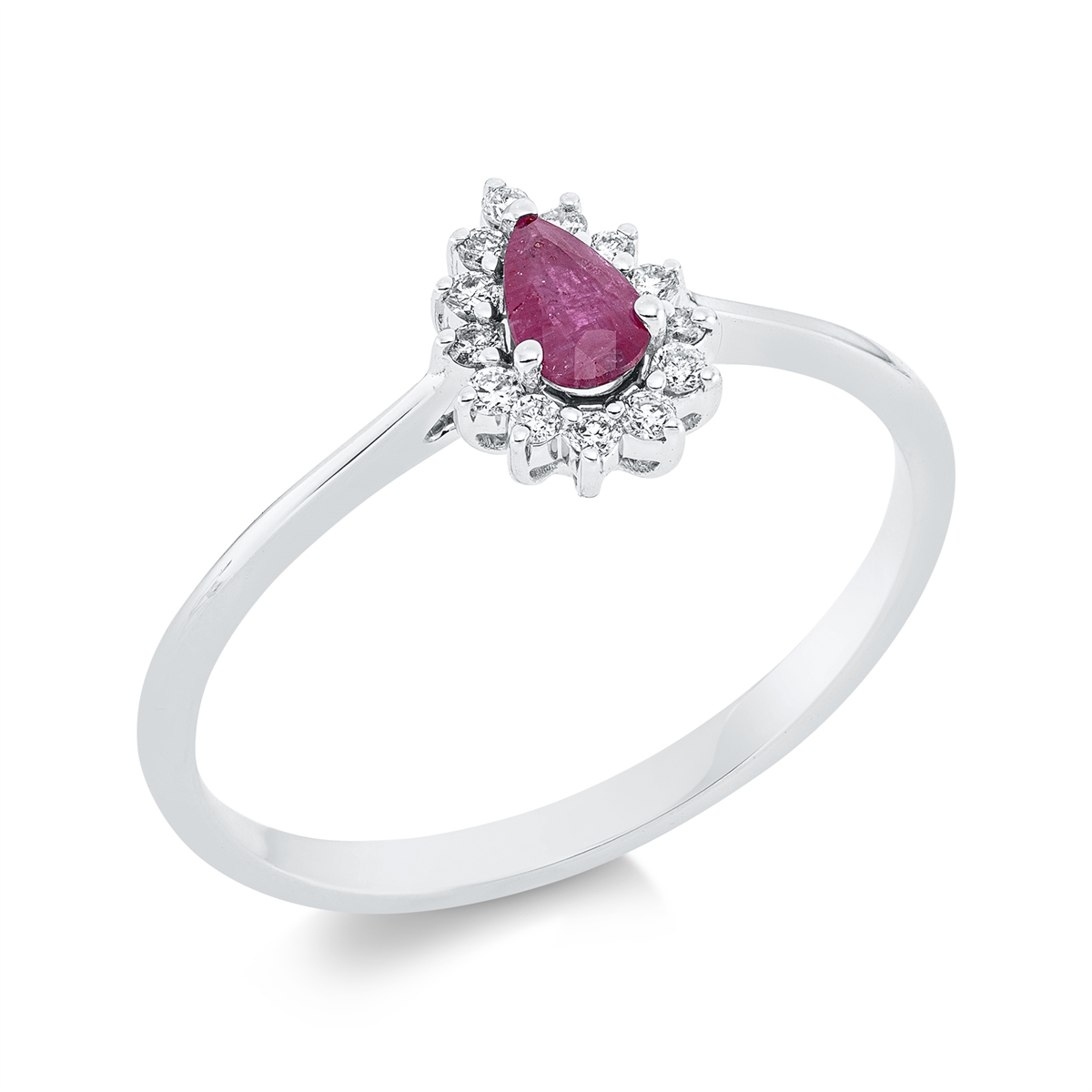 gekleurde steen klassieke ring - 1FJ65