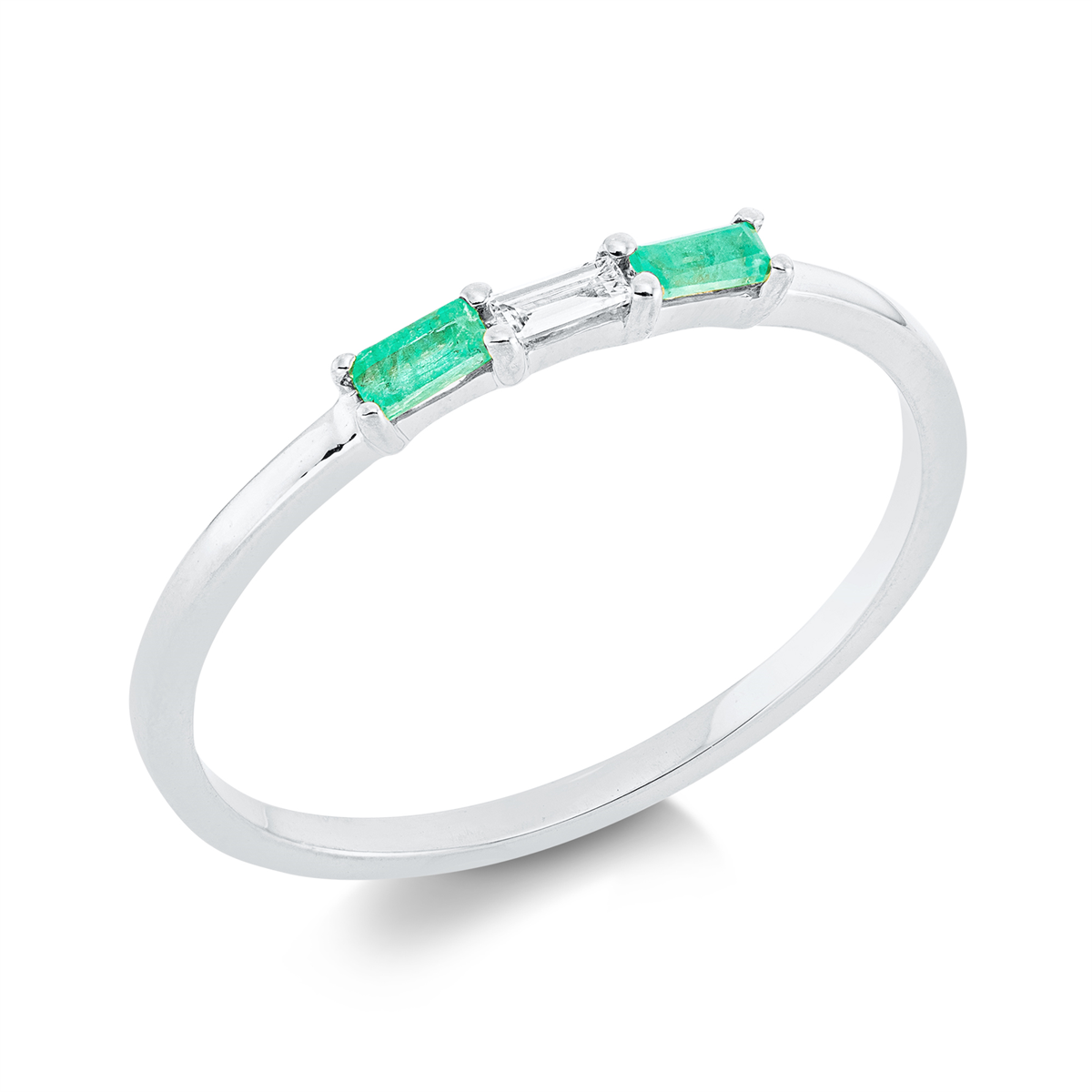 gekleurde steen klassieke ring - 1FJ75