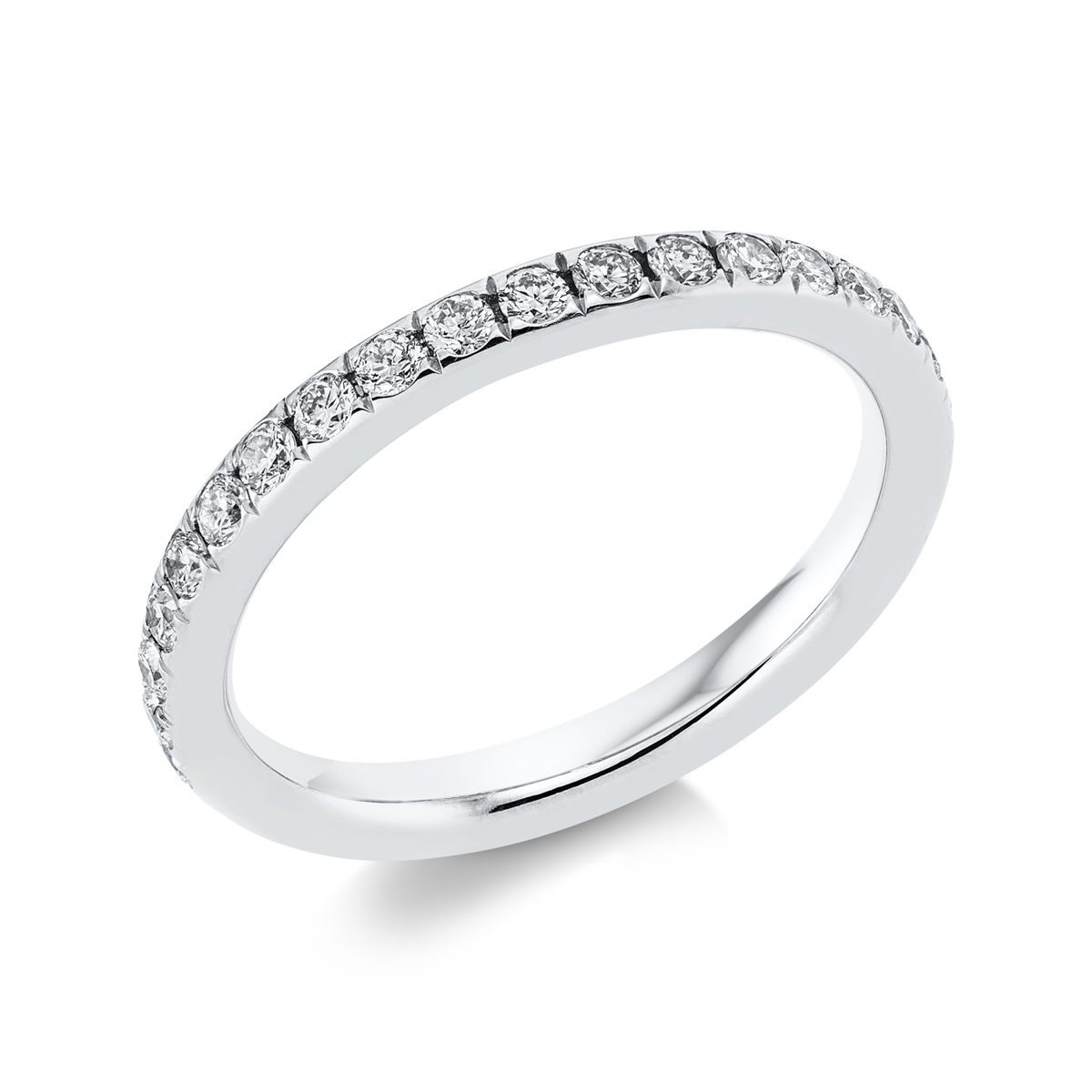 diamond full cut eternity full ring in white gold