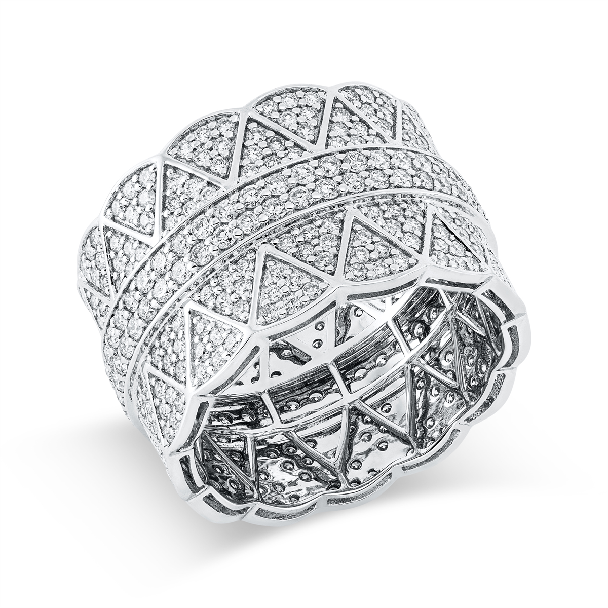 diamond full cut exclusive ring in white gold