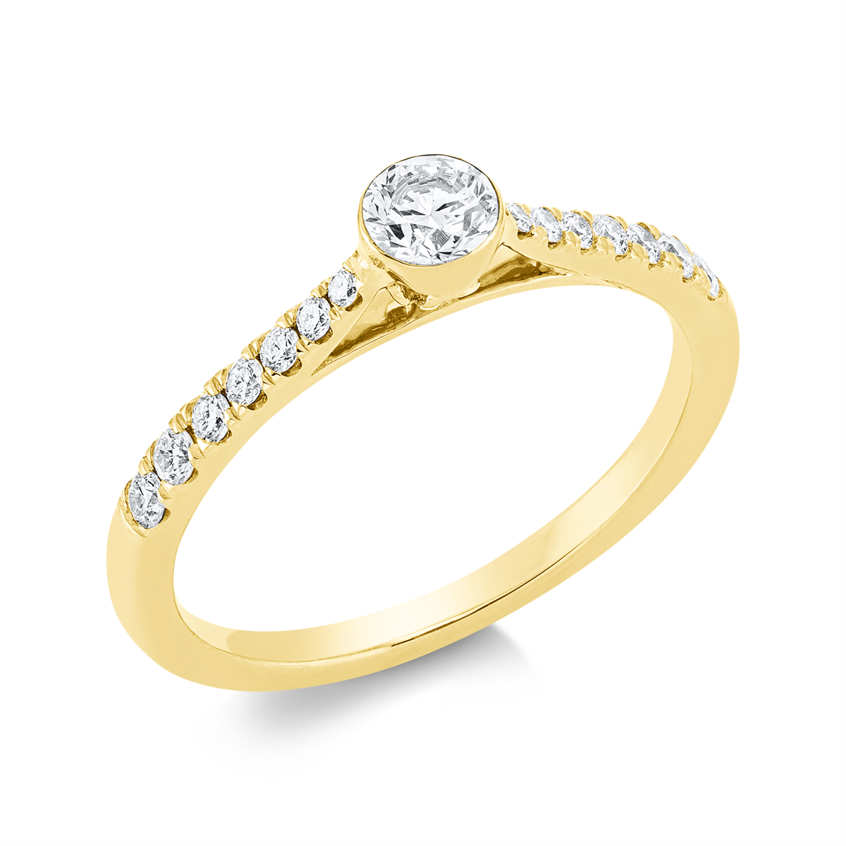 solitaire with accent stones ring - 1FX66
