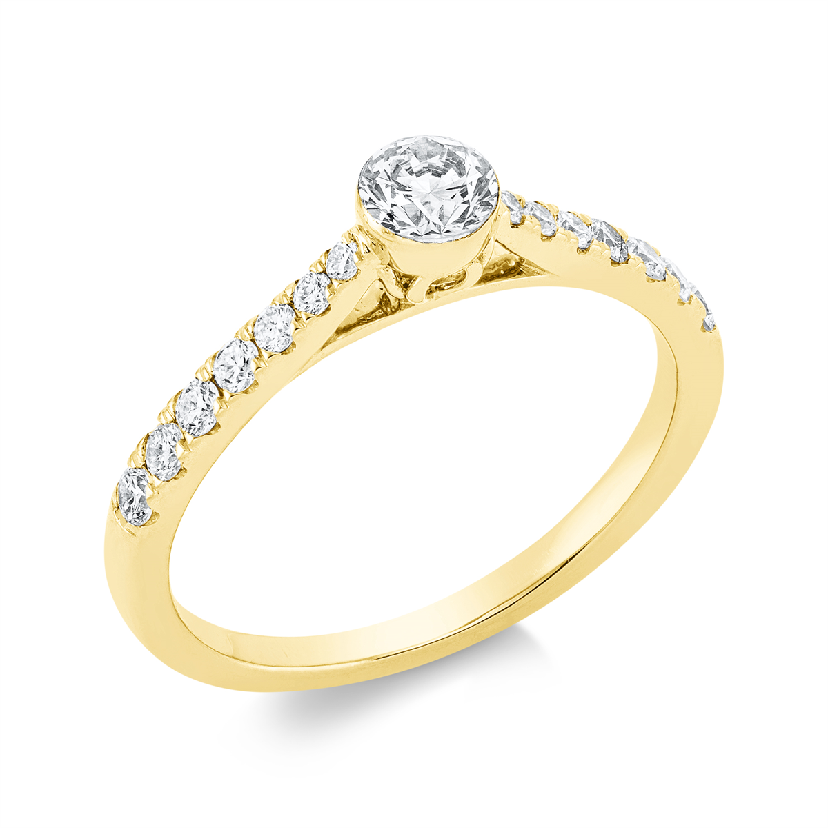 solitaire with accent stones ring - 1FX68