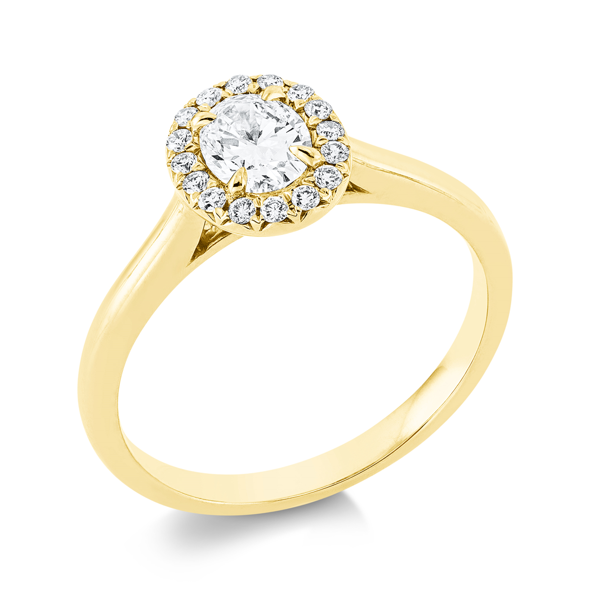 solitaire with accent stones ring - 1GD72