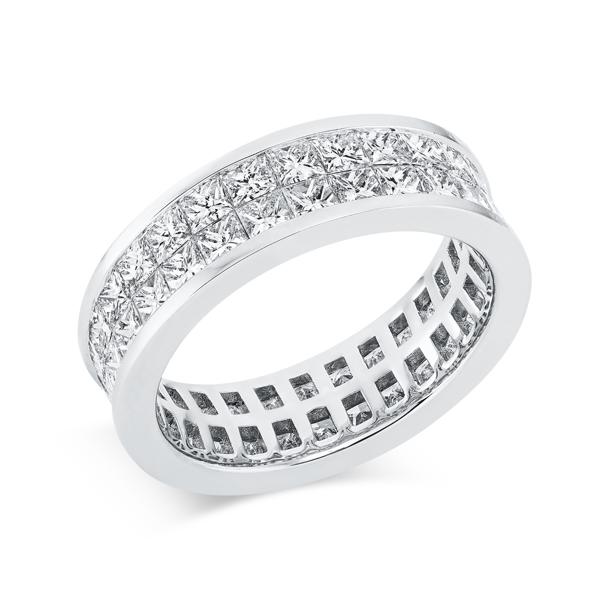 princess eternity full ring in white gold