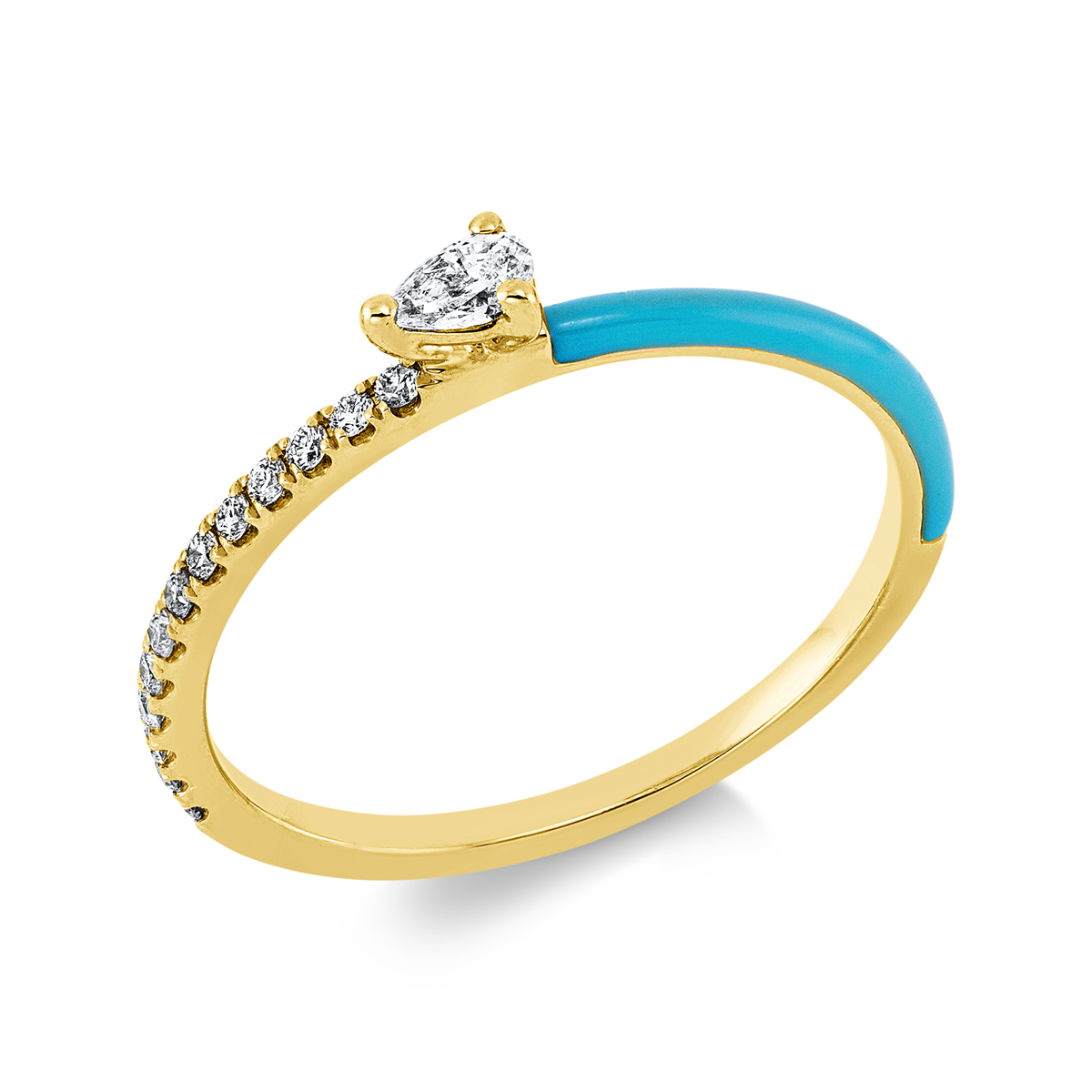 solitaire with accent stones ring - 1GN17