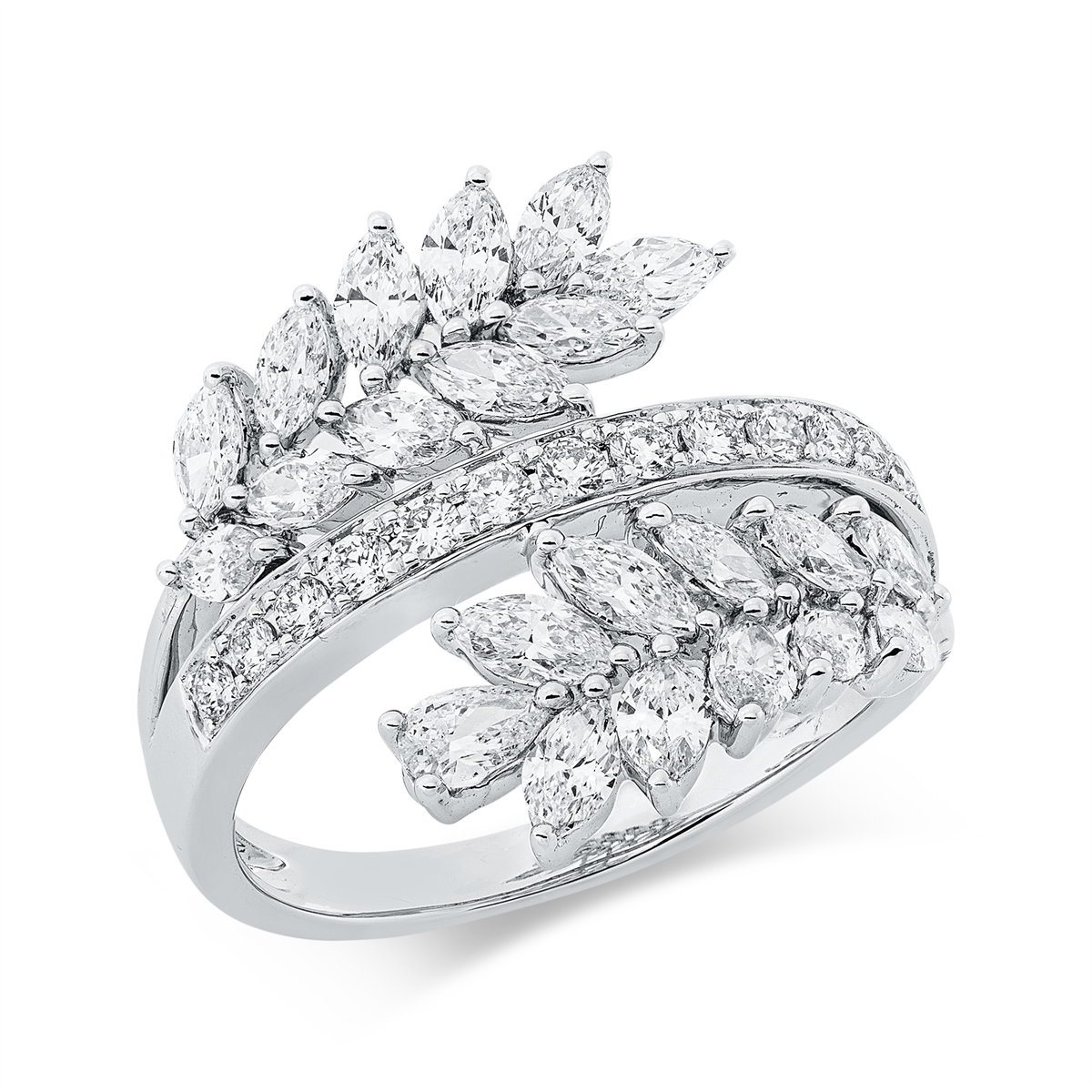 diamond full cut exclusive ring in white gold