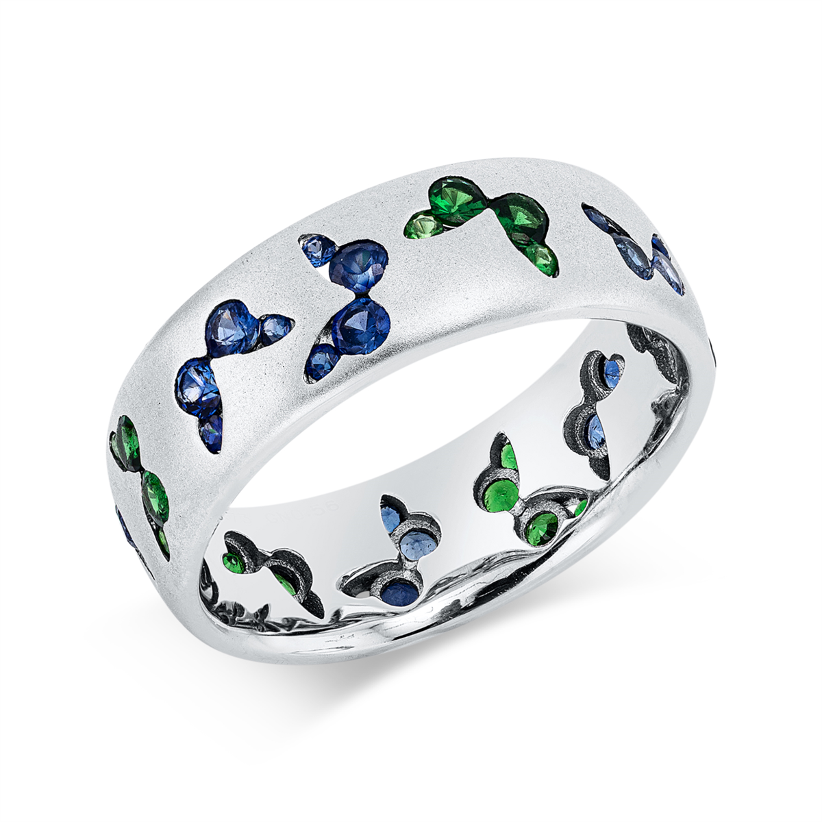 gekleurde steen klassieke ring - 1GT89