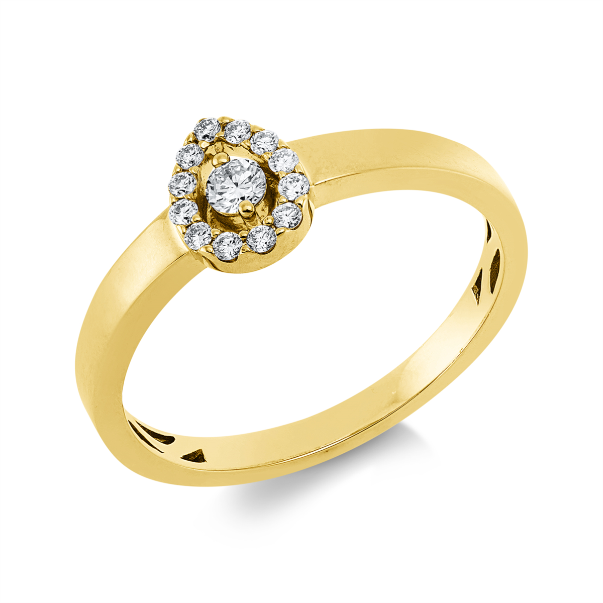solitaire with accent stones ring - 1GV40
