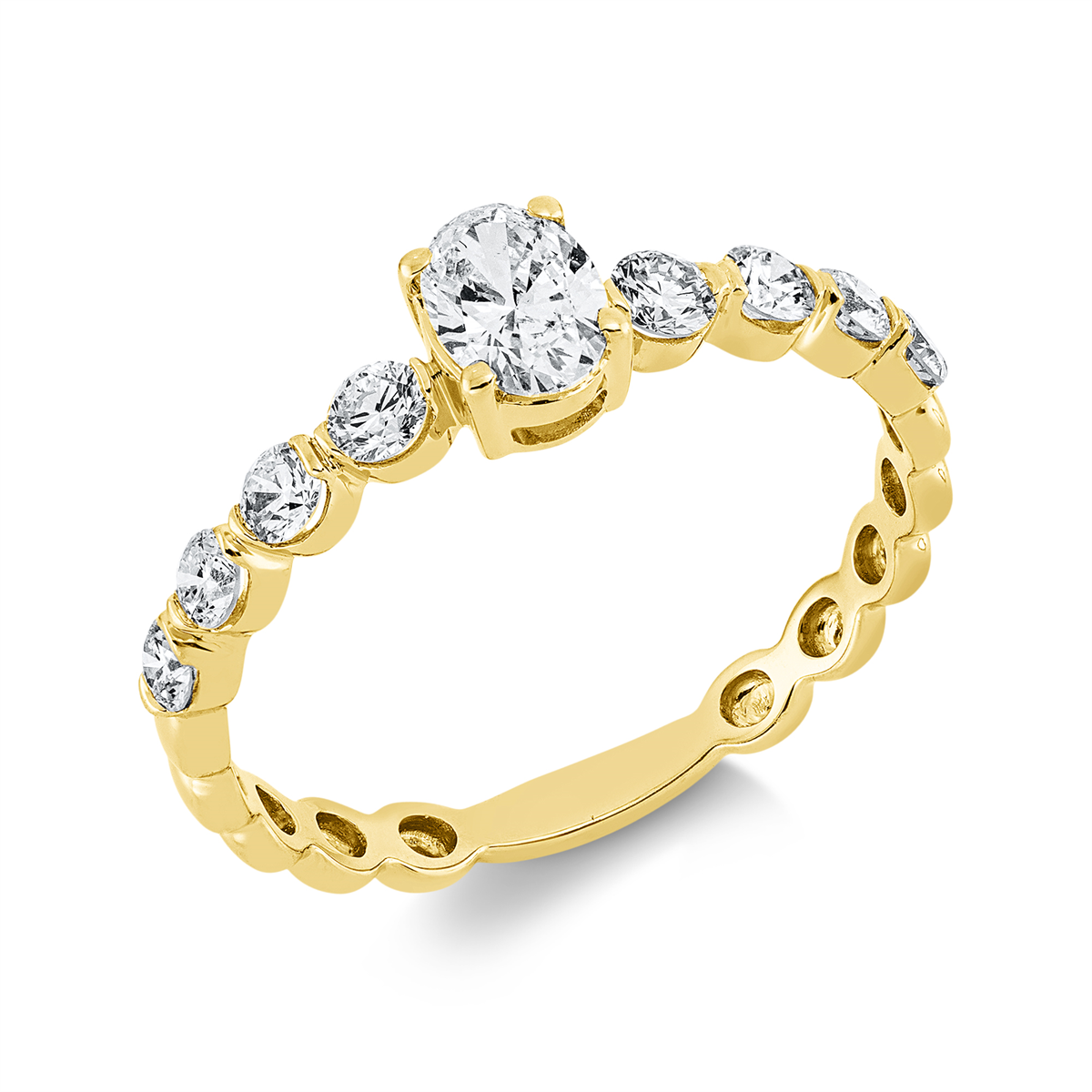 solitaire with accent stones ring - 1GV95
