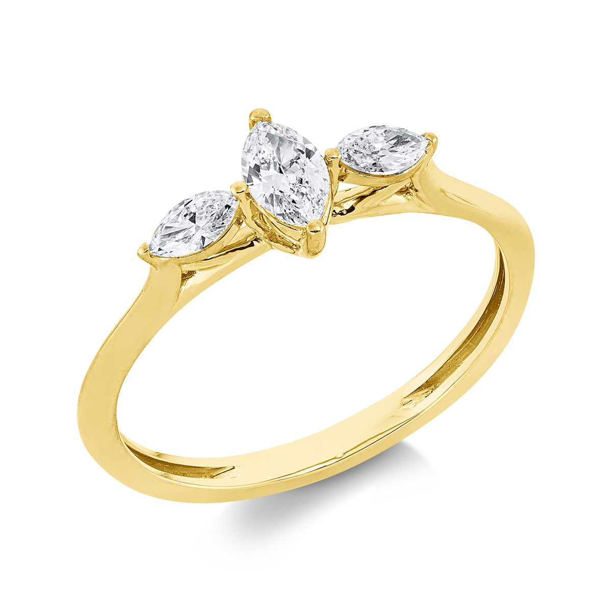 solitaire with accent stones ring - 1GW49