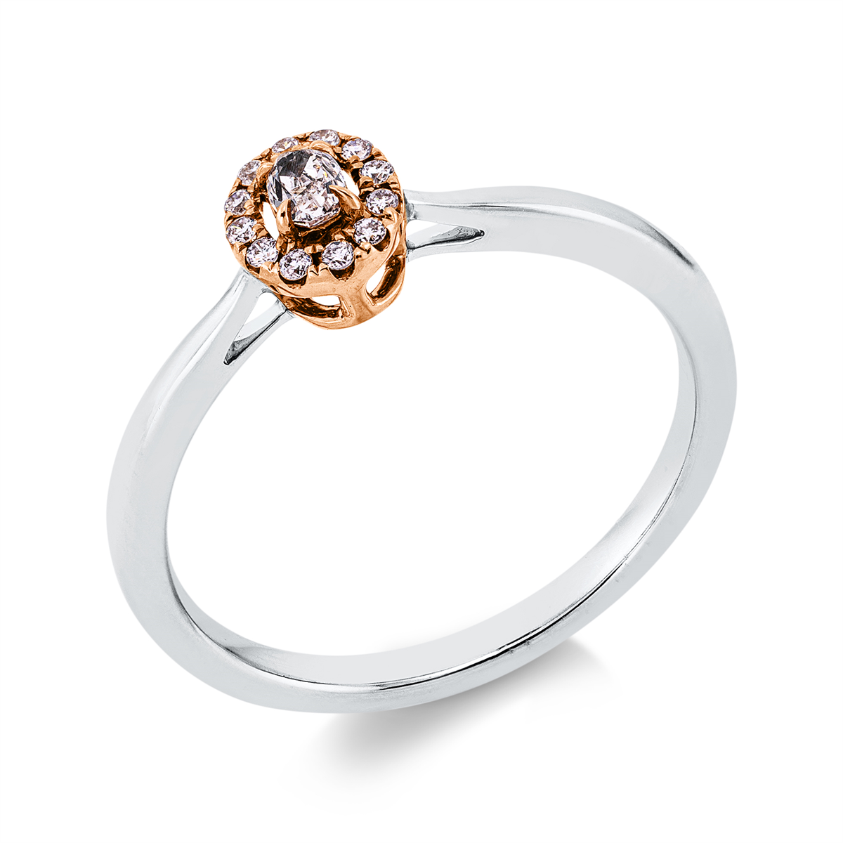 ring met gekleurde diamant - 1HF14