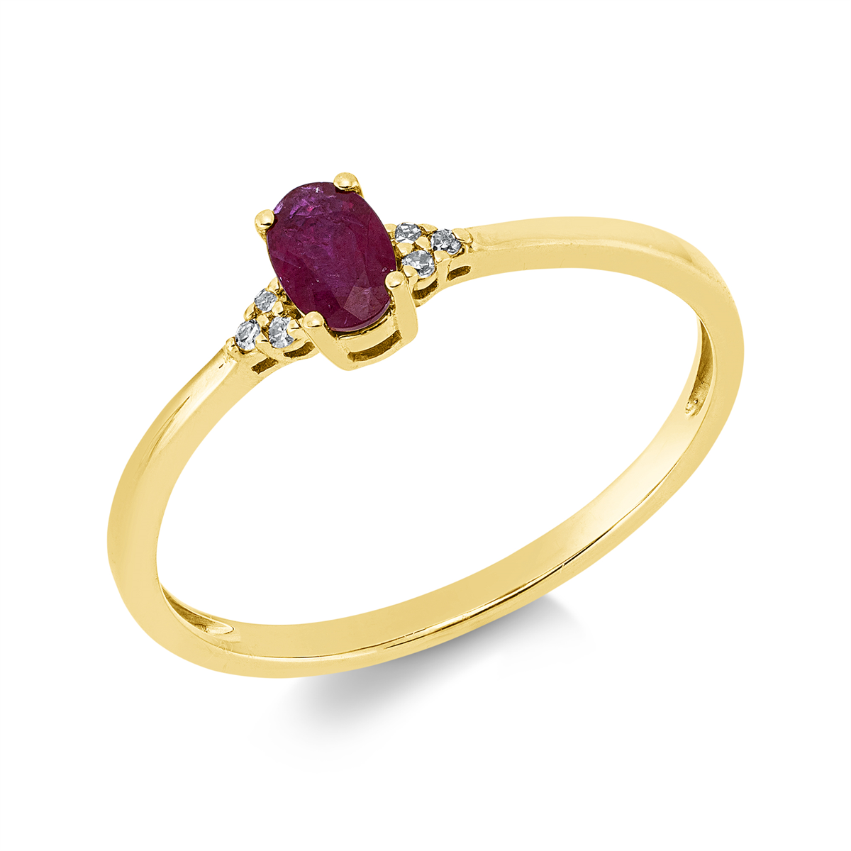 gekleurde steen klassieke ring - 1HJ22